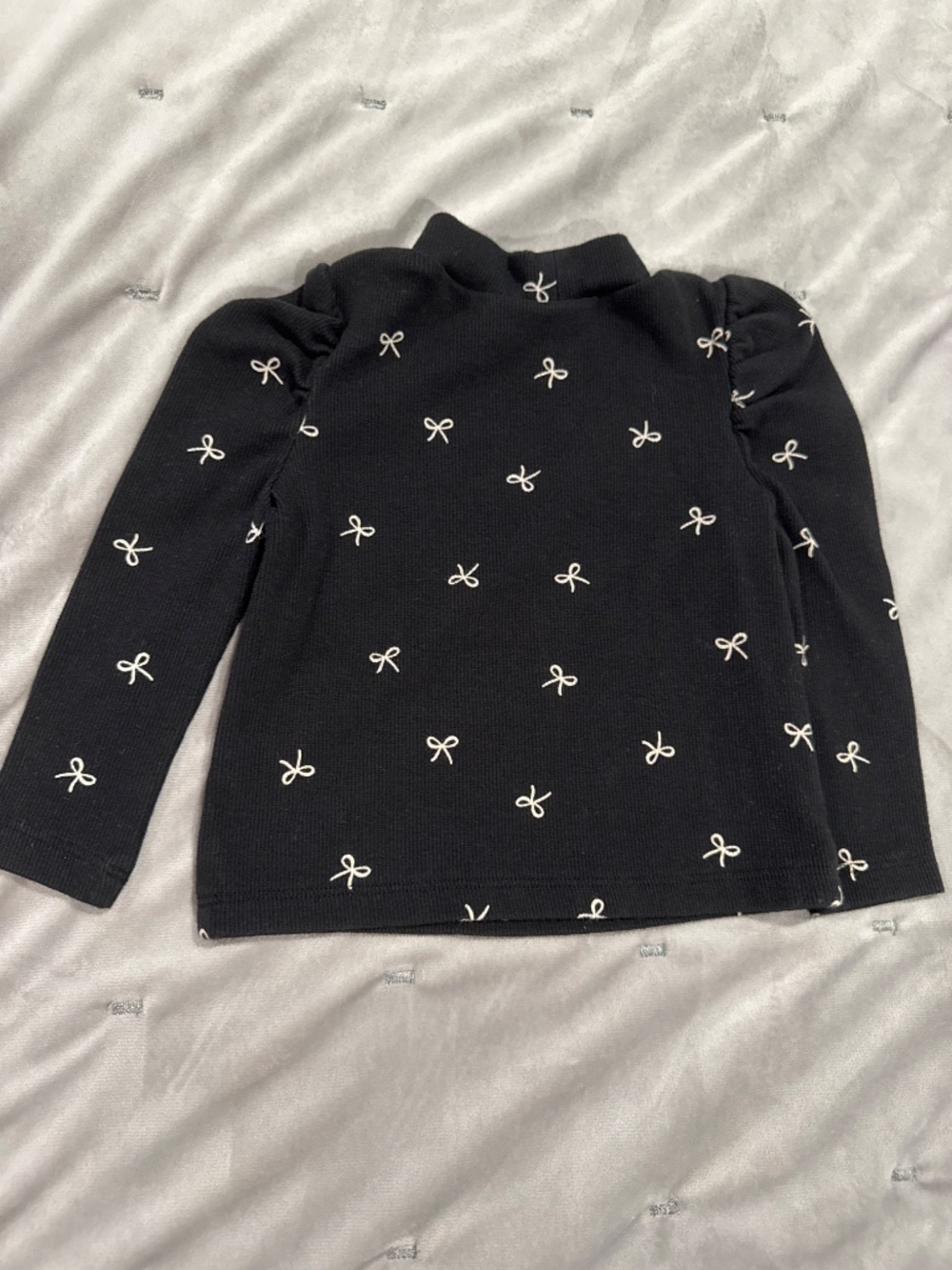 Baby clothes black bow print baby gap top and a wide leg old navy pants 12M -18M - Picture 4 of 7